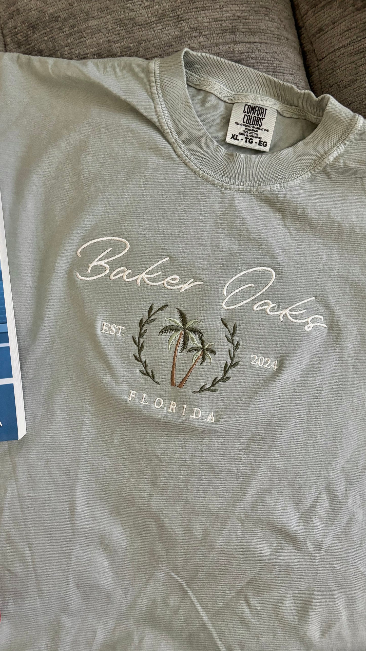 Baker Oaks Tourist Tee — Embroidered Design (Baker Oaks x Ambar Cordova Licensed Collection)