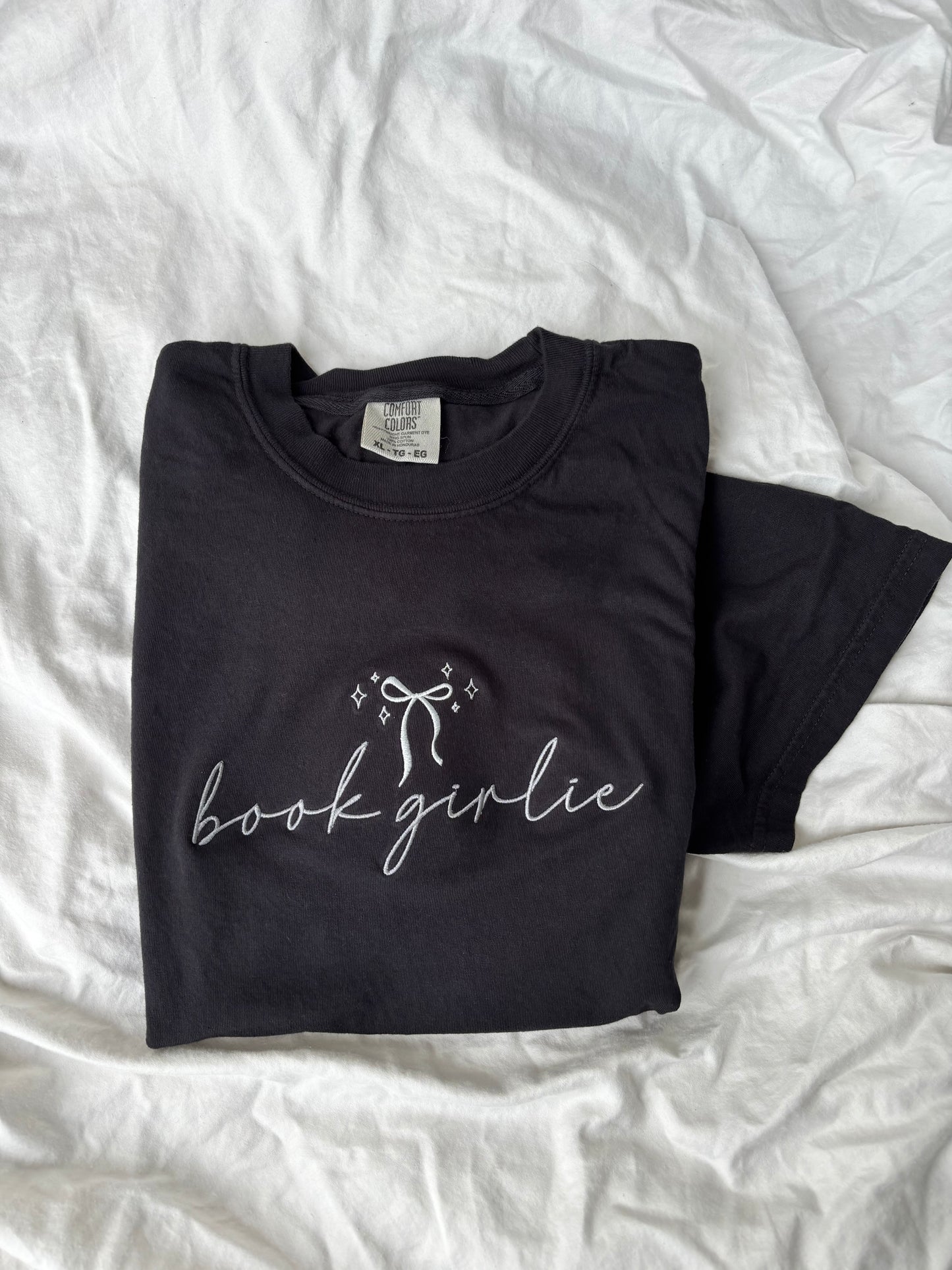 'Book Girlie' Embroidered Tee (Multiple Options)