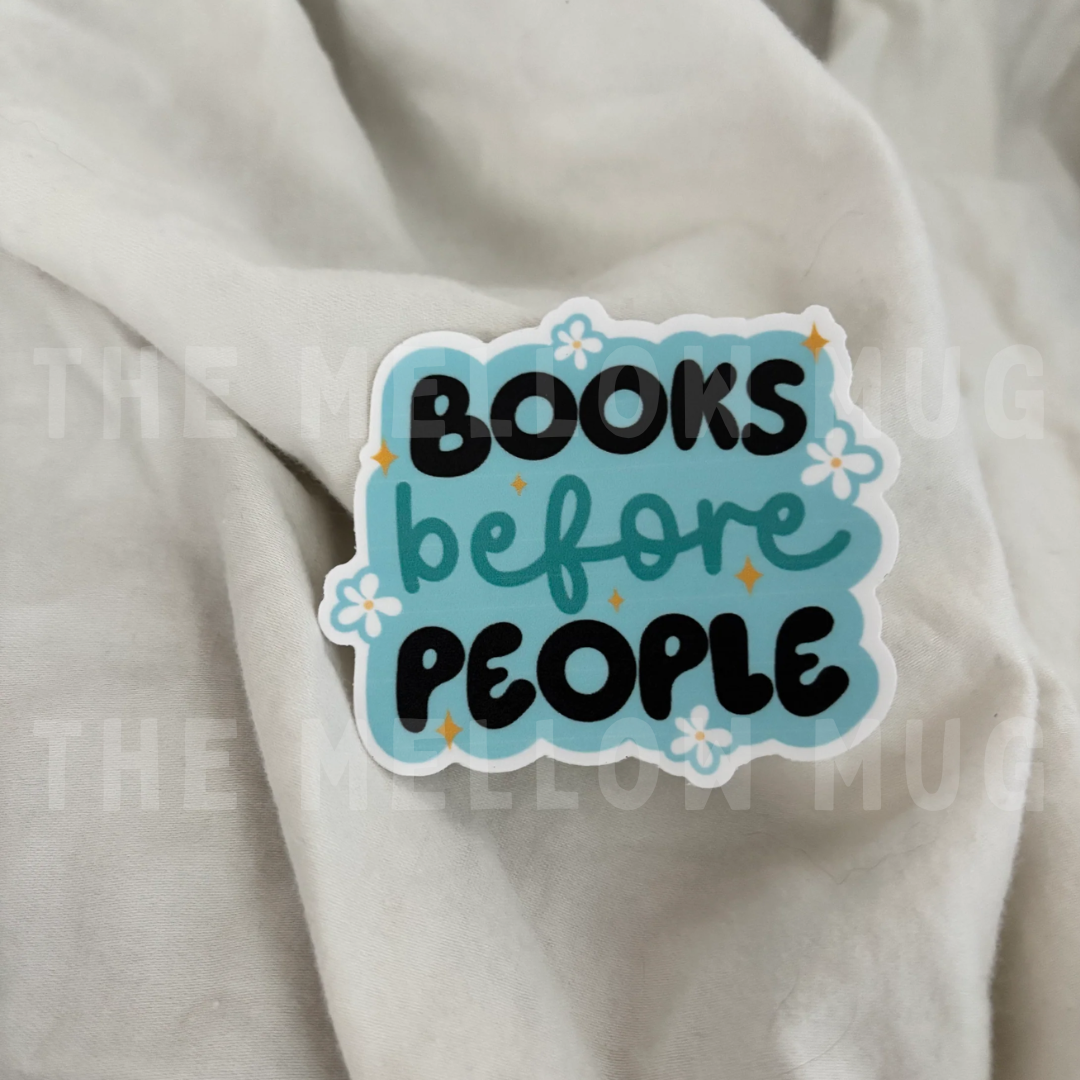 'Books Over People' 2.5 Inch Sticker