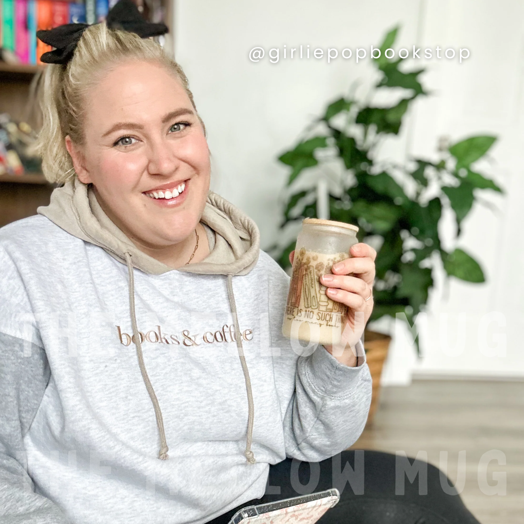 'Books&______' Color-Blocked Crop Hoodie