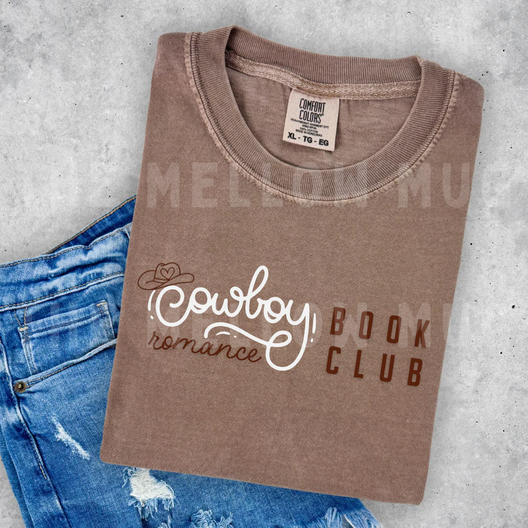'Cowboy Romance Book Club' Embroidered T-Shirt