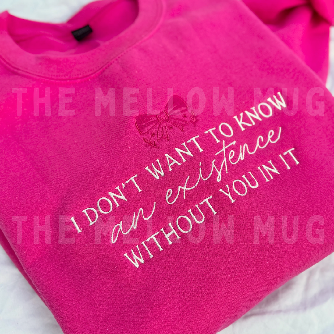 'I Never Want to Know An Existence Without You In It' Embroidered Design (Heir of Sun & Moon x Jenessa Ren Licensed Collection)