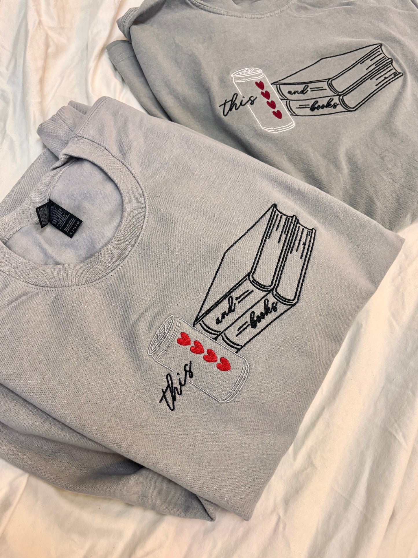 'Diet Coke & Books' (Embroidered - Multiple Options)