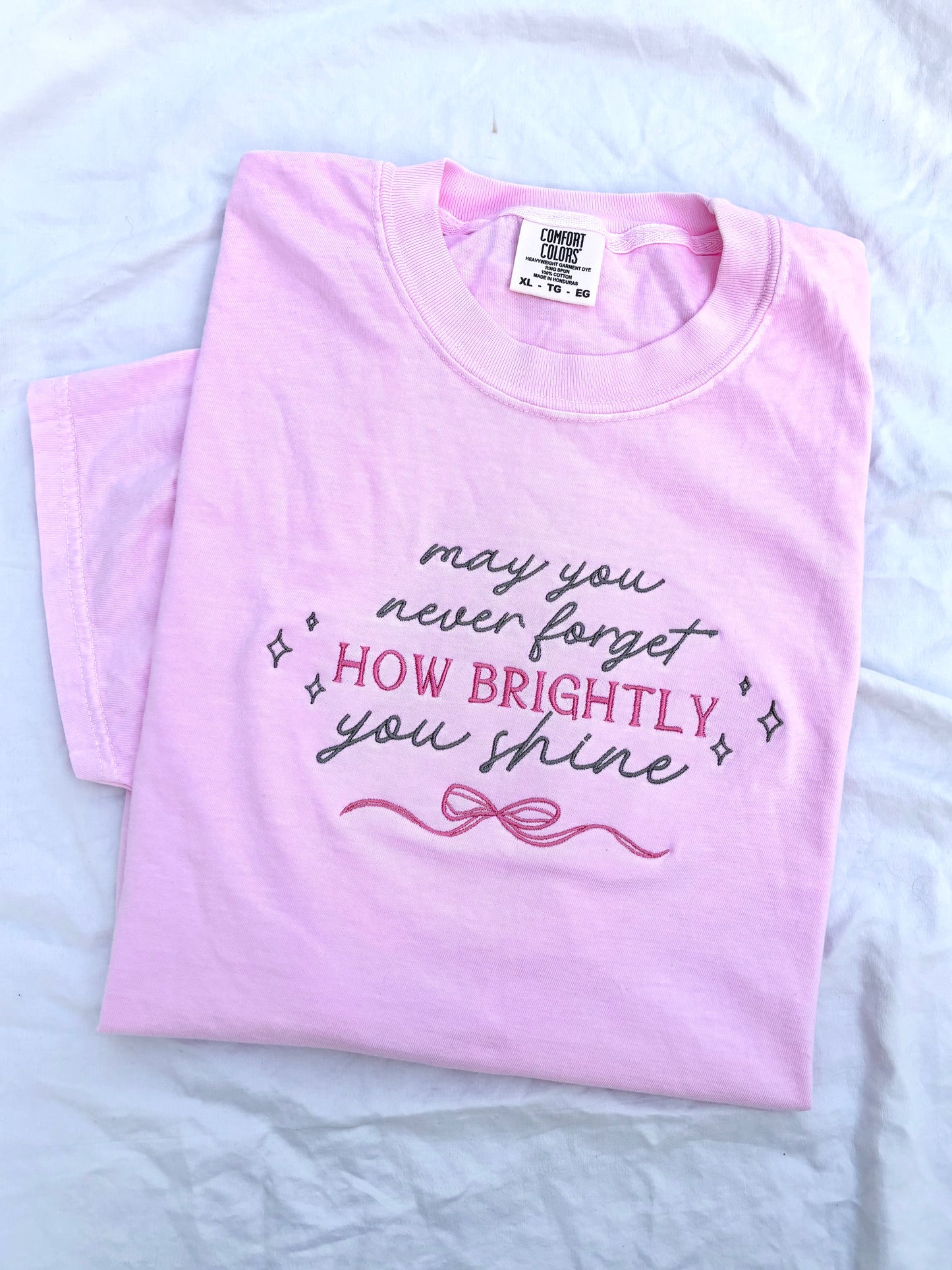 'May You Never Forget How Brightly You Shine' Embroidered Design (Heir of Sun & Moon x Jenessa Ren Licensed Collection)