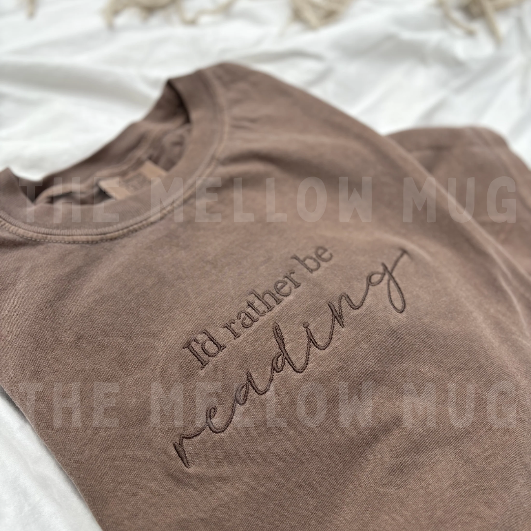 'I'd Rather Be Reading' Tee (Embroidered)