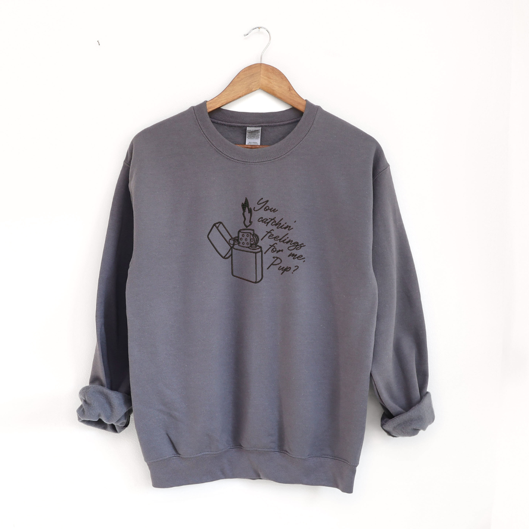 'You Catchin' Feelings For Me, Pup?' Embroidered Sweatshirt (Kate Stewart's LICENSED Ravenhood® Collection)