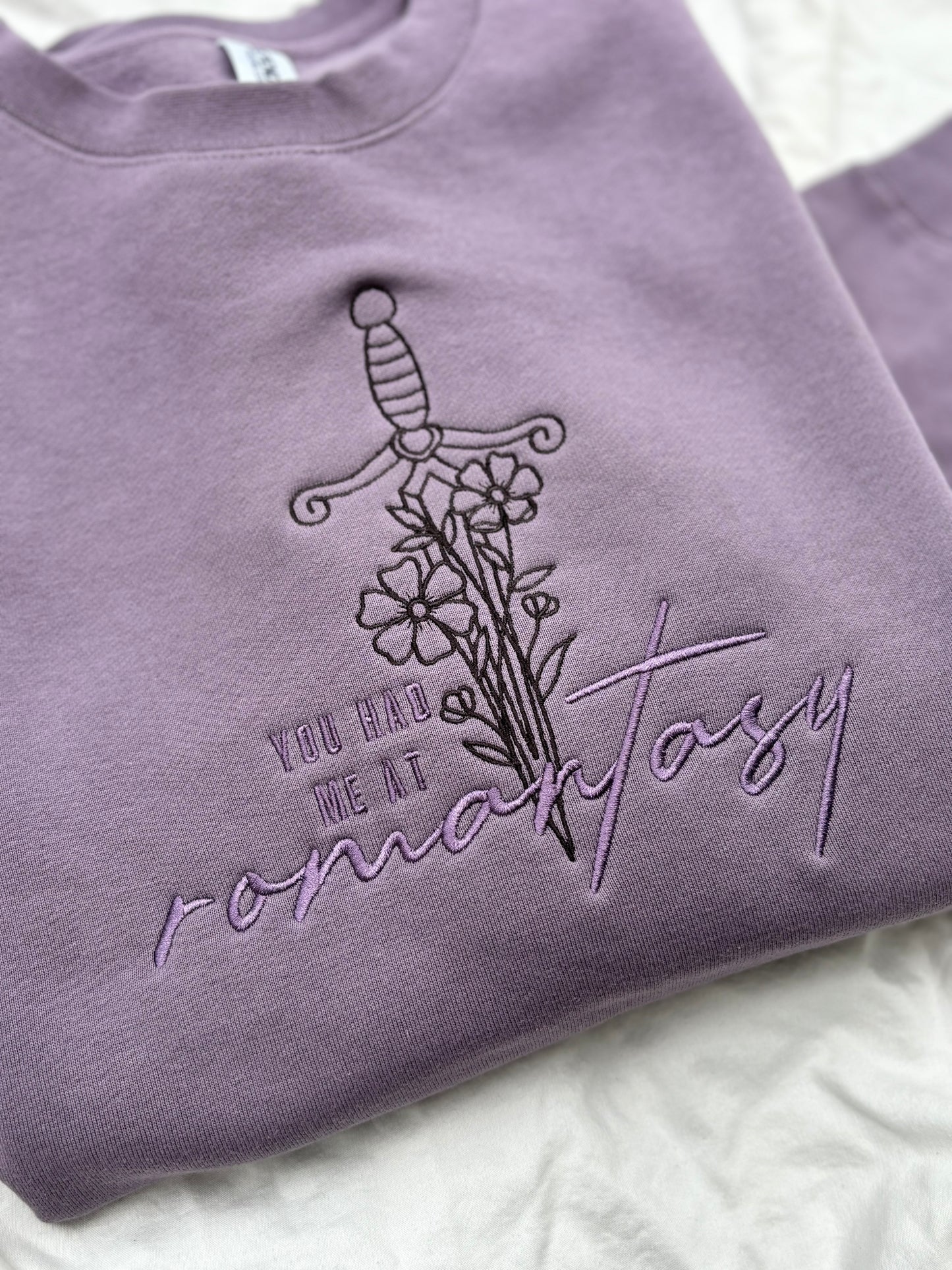 'You had me at Romantasy' Sweatshirt (Embroidered)