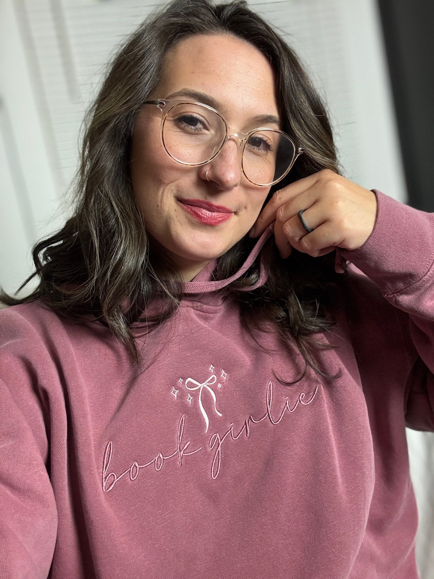‘Book Girlie' Embroidered Sweatshirt/Hoodie (Multiple Options)