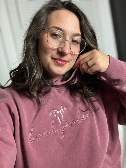 ‘Book Girlie' Embroidered Sweatshirt/Hoodie (Multiple Options)
