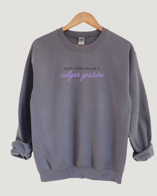'Vulgar Gesture' - Embroidered Sweatshirt/Hoodie (Licensed ACOTAR Collection)