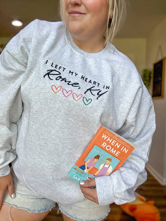 'I left my heart in Rome, KY' Embroidered Design - Multiple Options (Sarah Adams Collection)