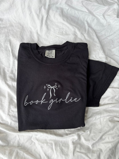 'Book Girlie' Embroidered Tee (Multiple Options)