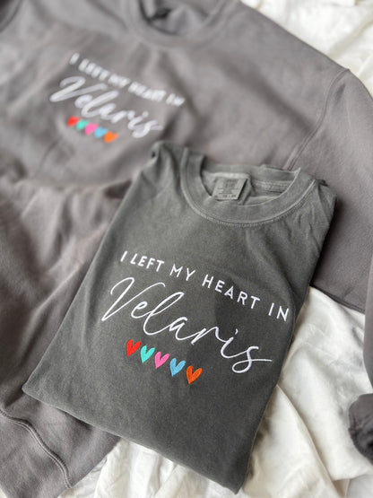 'I left my heart in Velaris' - Multiple Embroidered Options (Licensed ACOTAR Collection)
