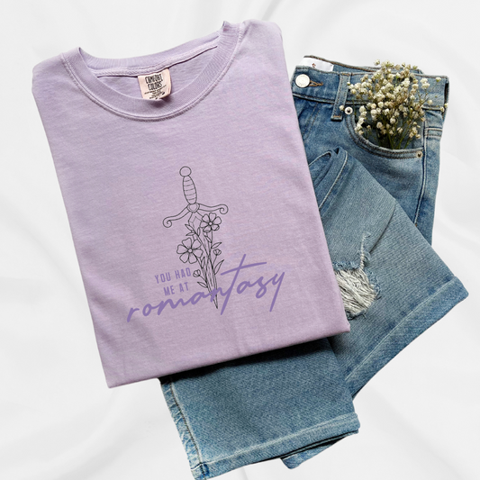 'You had me at Romantasy' Embroidered T-Shirt