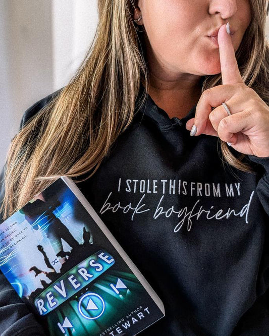 'I stole this from my book boyfriend' Embroidered Hoodie