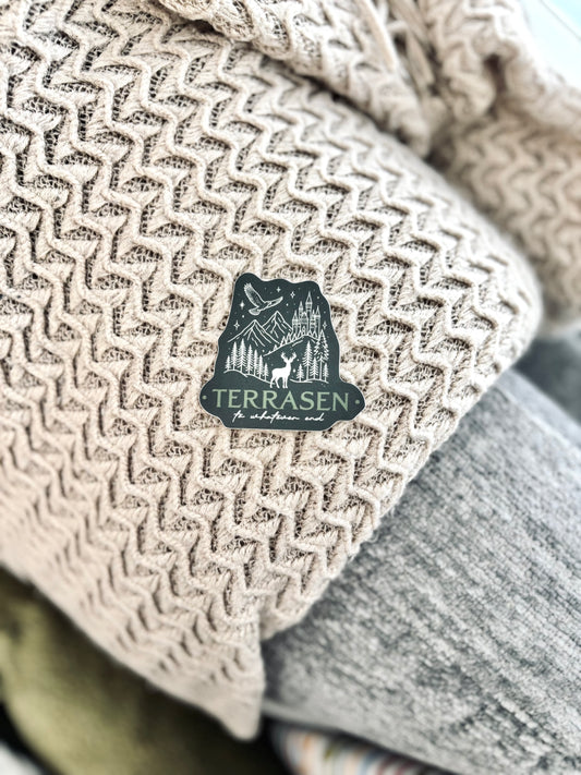 'Terrasen' Sticker (Licensed SJM/Throne of Glass Collection)