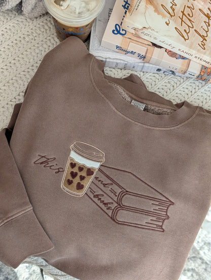 Coffee & Books (Embroidered - Multiple Options)