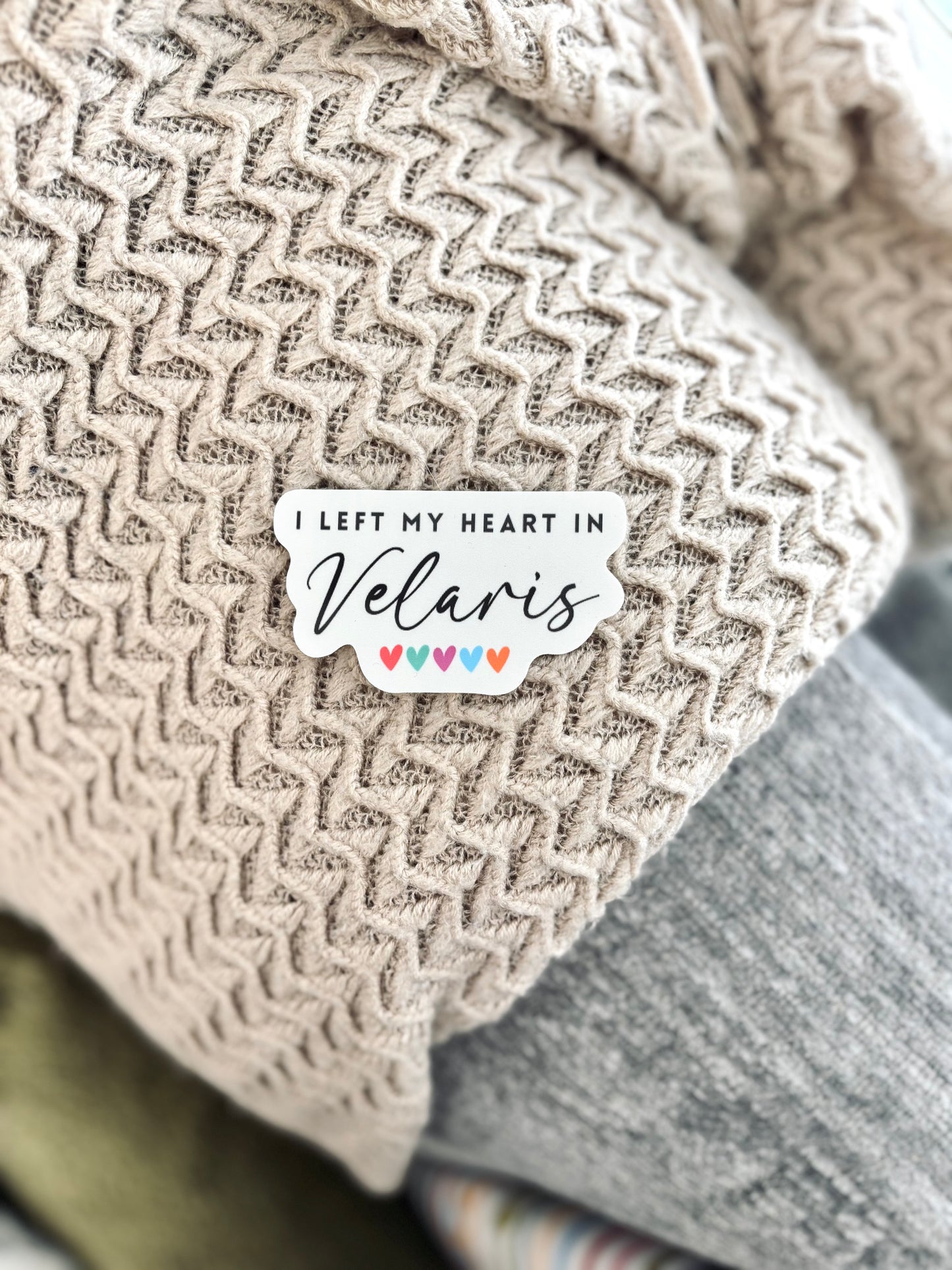 'I left my heart in Velaris' Sticker (Licensed SJM/ACOTAR Collection)