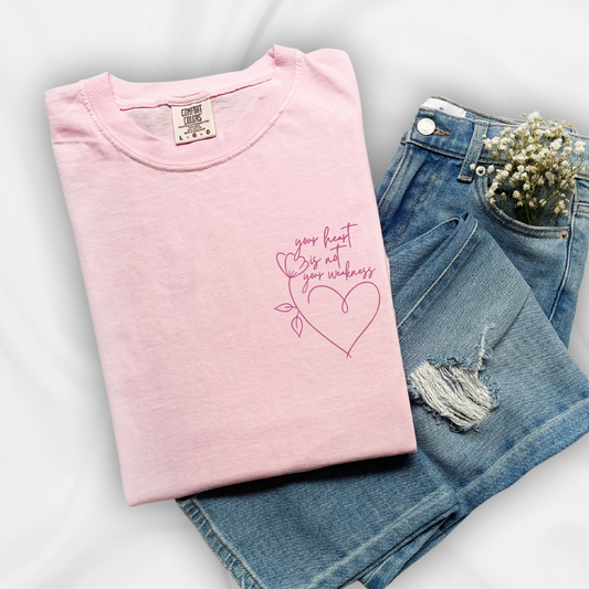 'Your heart is not your weakness' Embroidered T-Shirt (Kate Stewart's LICENSED Ravenhood® Collection)