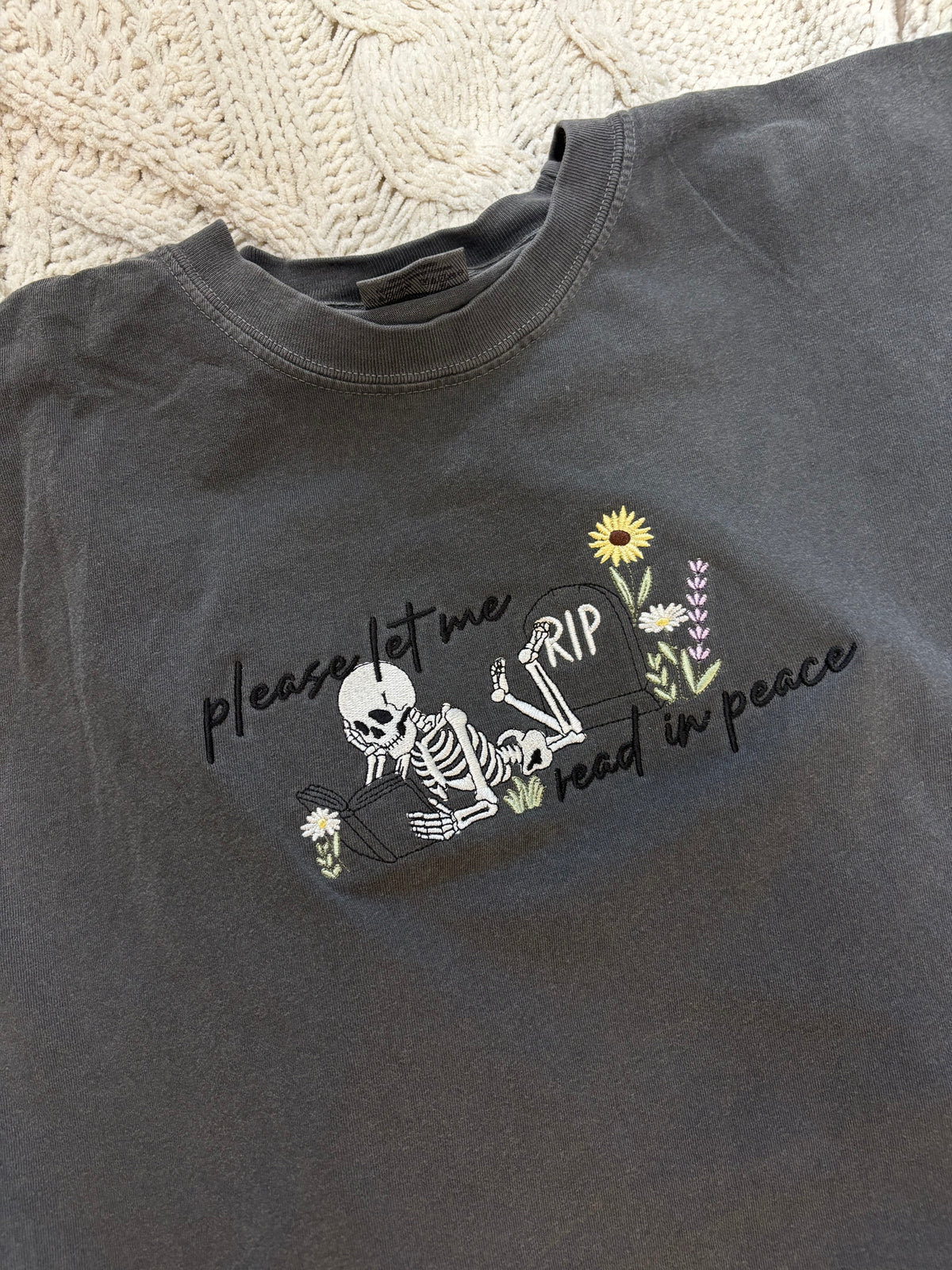 Please Let Me Read In Peace (Embroidered - Multiple Options)