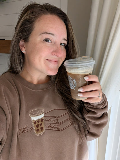 Coffee & Books (Embroidered - Multiple Options)