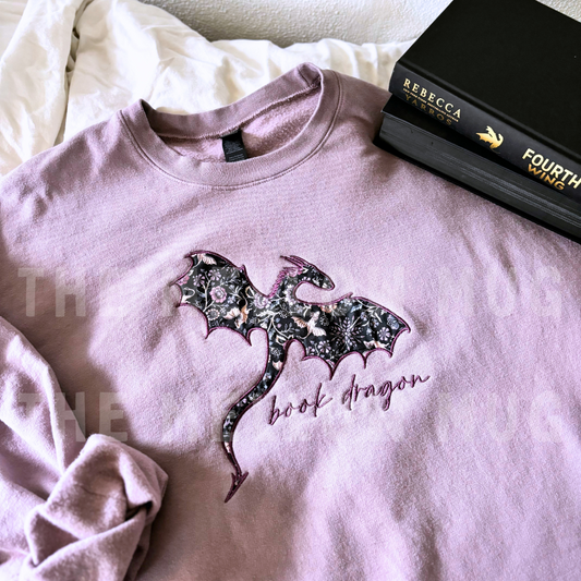 'Book Dragon" Appliqué - Multiple Options