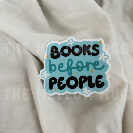'Books Over People' 2.5 Inch Sticker