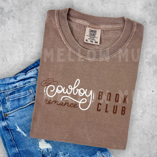 'Cowboy Romance Book Club' Embroidered T-Shirt