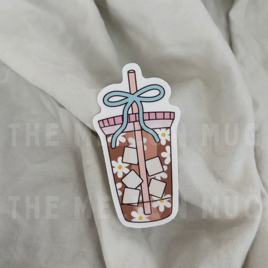 'Daisy Iced Coffee' 2.5 Inch Sticker