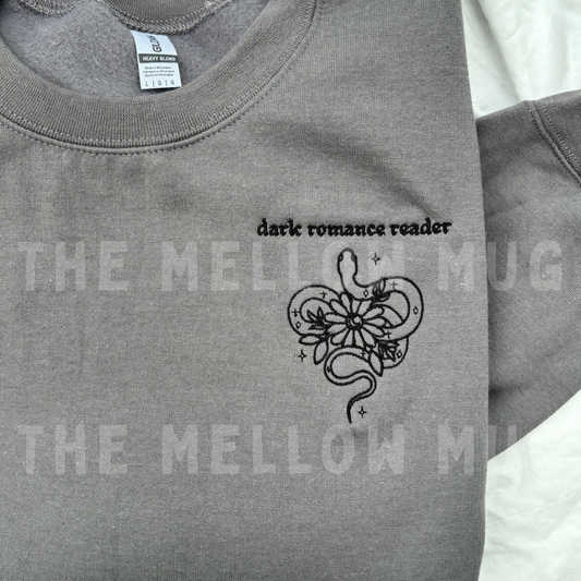 'Dark Romance Reader' T-Shirt/Sweatshirt (Embroidered)