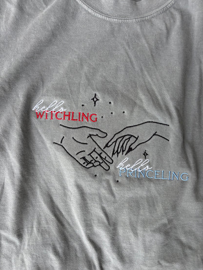 'Hello, Witchling. Hello, Princeling.' - Multiple Embroidered Options (Licensed Throne of Glass Collection)