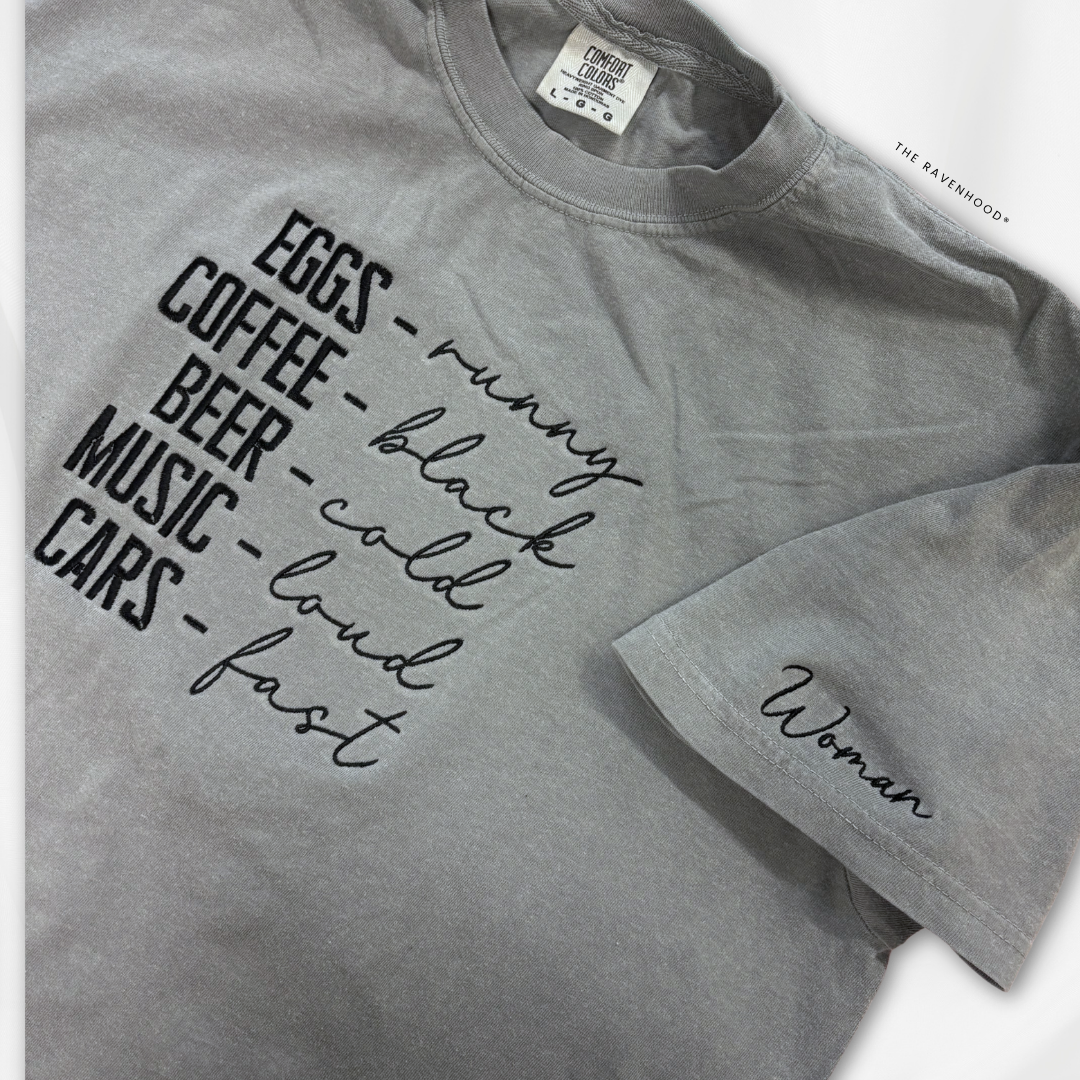 'Eggs, runny.' Embroidered Design - Multiple Options (Kate Stewart's LICENSED Ravenhood® Collection)