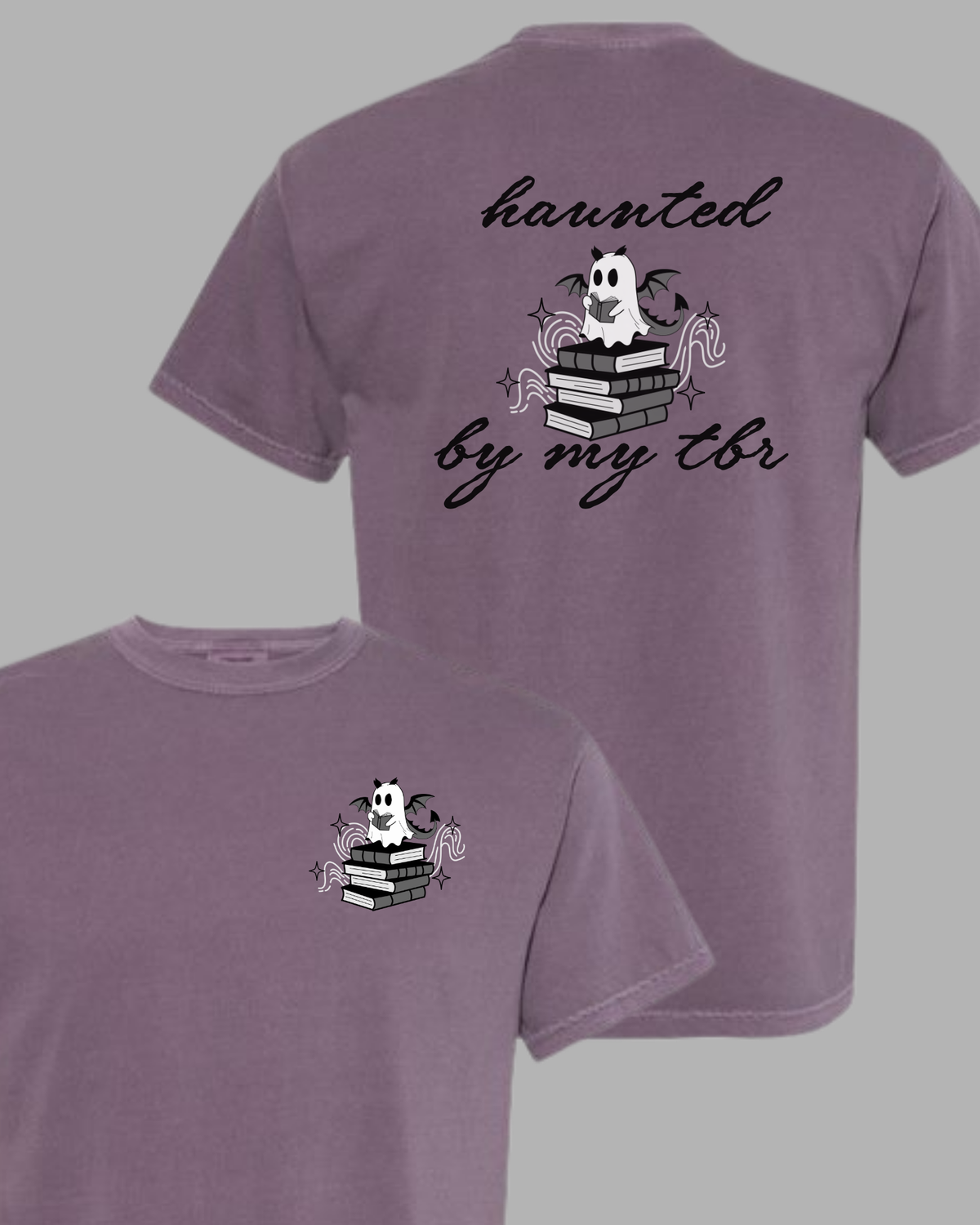 'Haunted By My TBR' Printed Tee