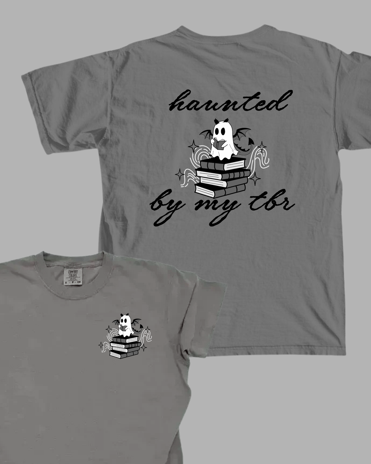 'Haunted By My TBR' Printed Tee