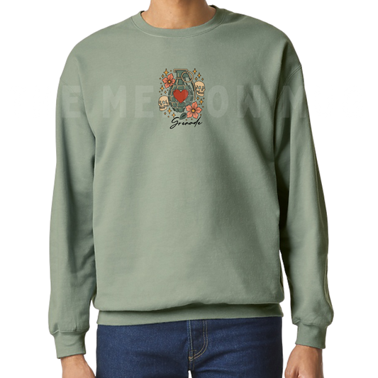 'Grenade' Embroidered Sweatshirt (Kate Stewart's LICENSED Bittersweet Symphony Collection)