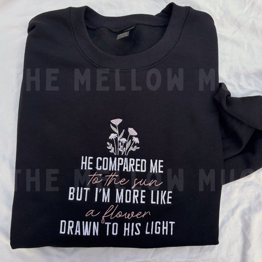 'He Compared Me To The Sun' Embroidered Design (Heir of Sun & Moon x Jenessa Ren Licensed Collection)