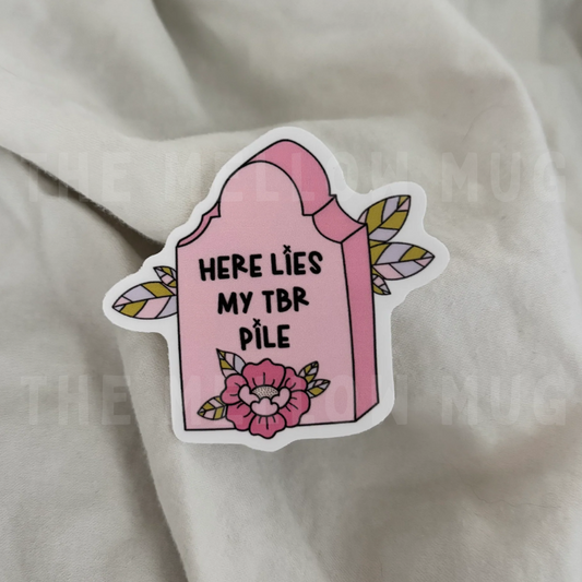 'Here Lies My TBR' 2.5 Inch Sticker