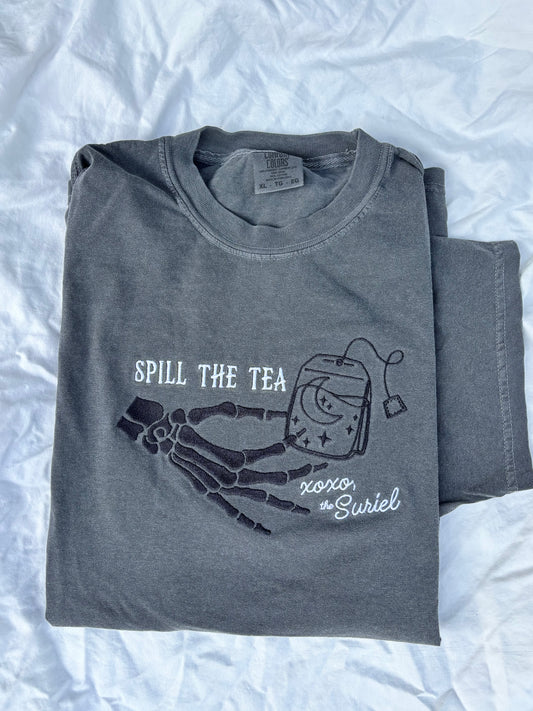 'Spill the Tea' - Multiple Embroidered Options (Licensed ACOTAR Collection)