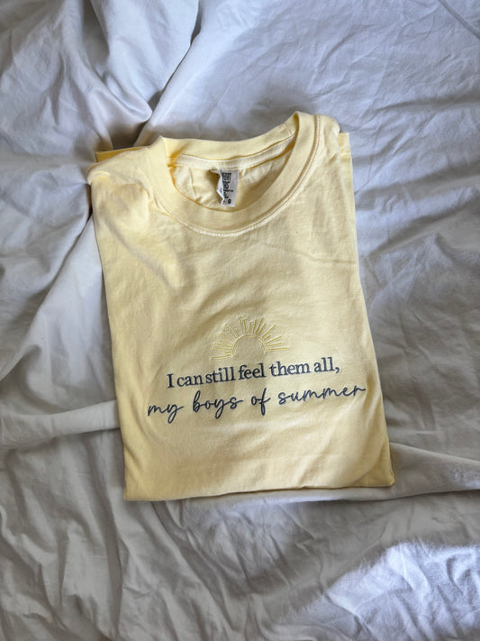 'Boys of Summer' Embroidered T-Shirt (Imperfect Sale LARGE)