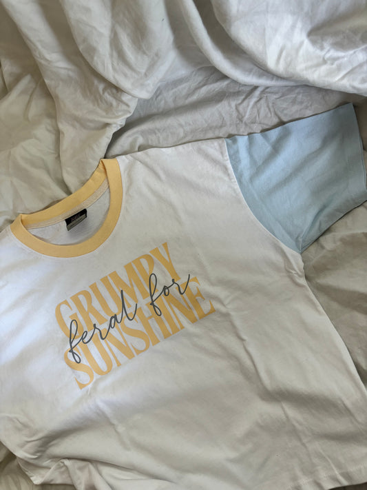 'Feral for...Grumpy Sunshine' Tee LARGE