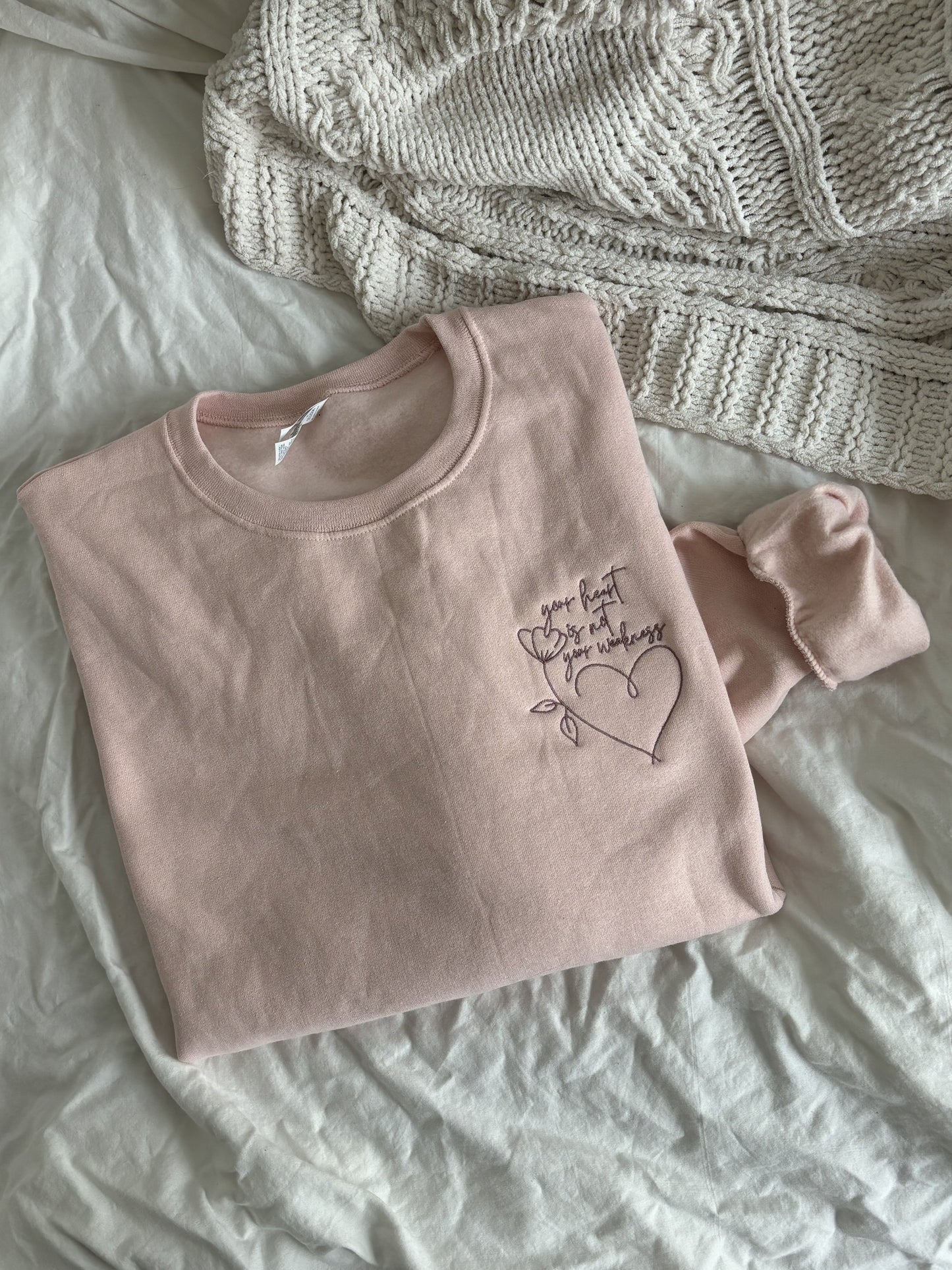 'Your heart is not your weakness' Embroidered Sweatshirt (Kate Stewart's LICENSED Ravenhood® Collection)