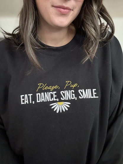 'Please, Pup' Embroidered Sweatshirt (Kate Stewart's LICENSED Ravenhood® Collection)