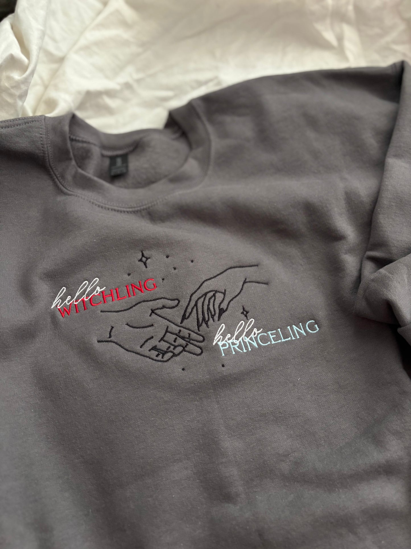 'Hello, Witchling. Hello, Princeling.' - Multiple Embroidered Options (Licensed Throne of Glass Collection)