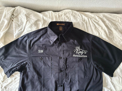 'King's Automotive' Embroidered Work Shirt (Kate Stewart's LICENSED Ravenhood® Collection)