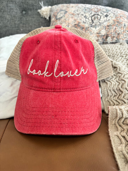 Book Lover Hat - Coral (Sample)