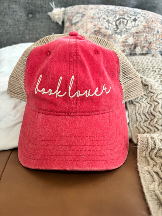 Book Lover Hat - Coral (Sample)