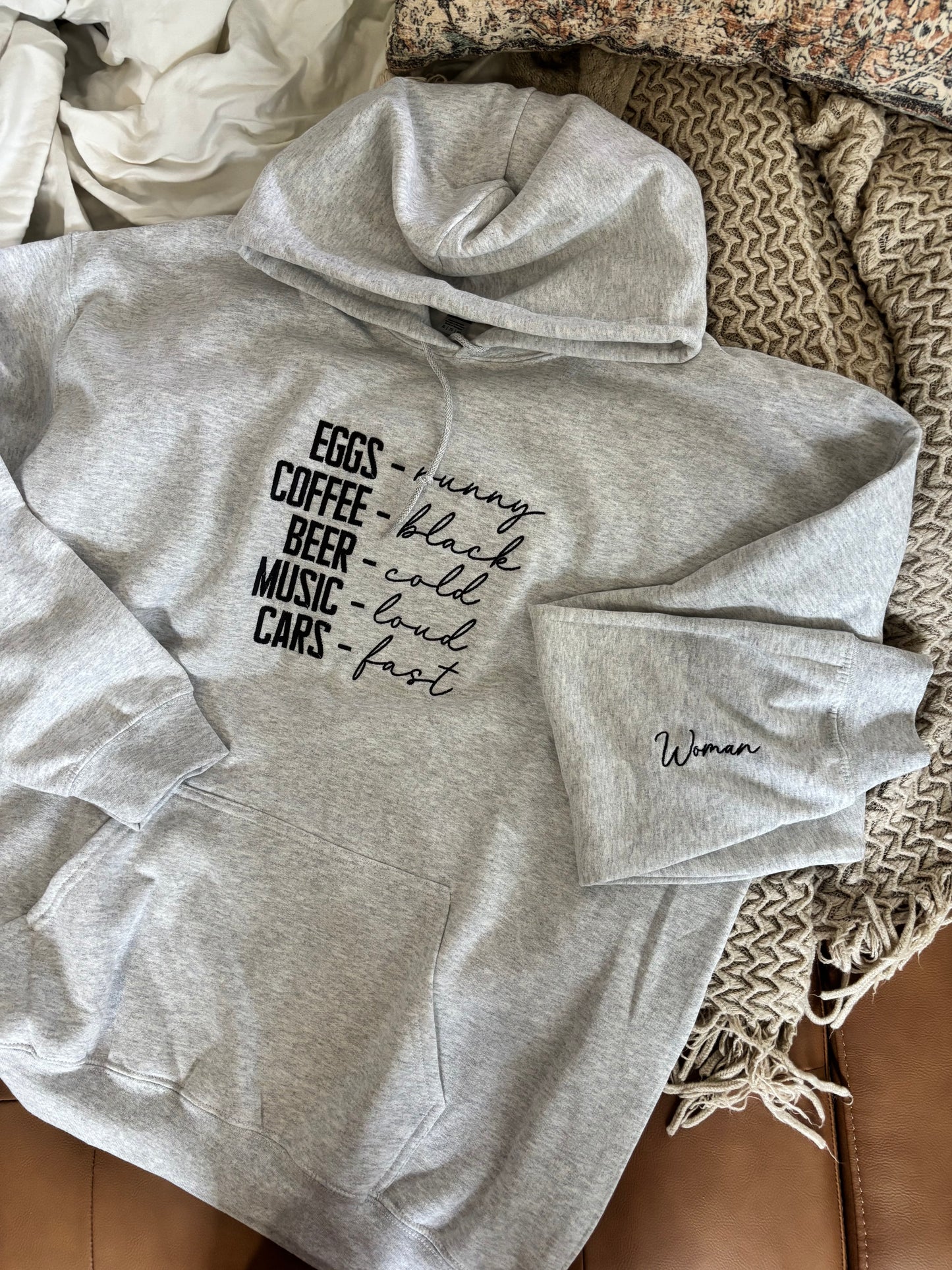 Eggs, Runny Hoodie - Size X-Large (Extra)