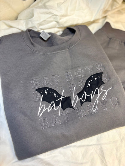 'Bat Boys' Embroidered Sweatshirt