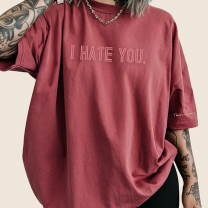 'I HATE YOU.' Embroidered Design - Multiple Options (LICENSED Shield of Sparrows Collection)