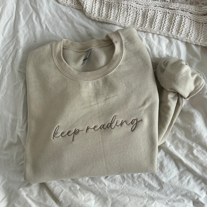 'Keep Reading' Embroidered Design - Multiple Options (Kate Stewart's LICENSED Ravenhood® Collection)
